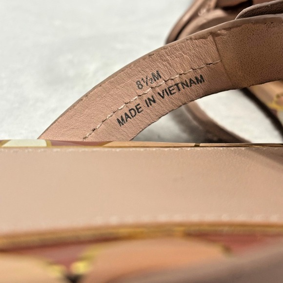 Tory Burch Miller Geometric Logo Thong Sandals Women's Size 8.5 M Nude Blush - Picture 16 of 16